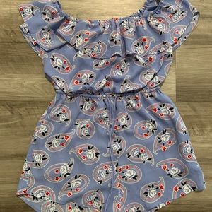 Cornflower blue summer romper size small